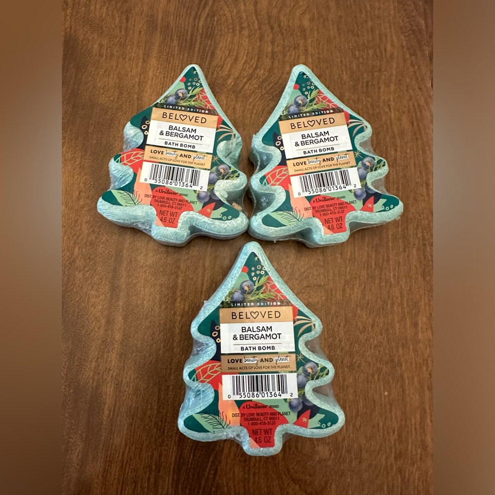 3x Beloved Balsam & Bergamot Bath Bomb - 4.6oz L Holiday Scent Limited Edition